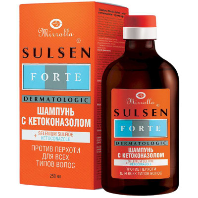 Изображение товара Шампунь Sulsen Mirrolla Forte с кетоконазолом против перхоти, 250мл