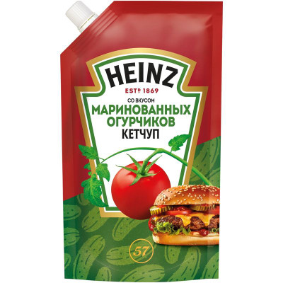 Изображение товара Кетчуп Heinz со вкусом маринованных огурчиков, 320г