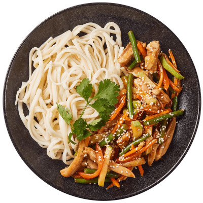 Изображение товара Лапша удон с курицей Перекрёсток Select, 300г