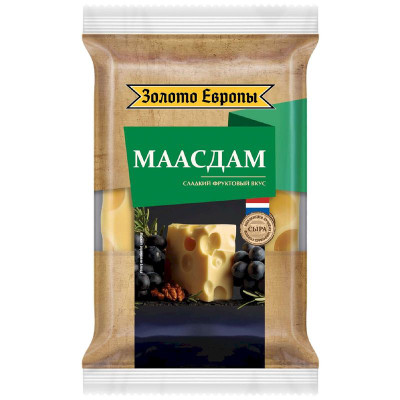 Изображение товара Сыр Золото Европы Маасдам 45%, 180г
