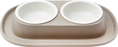 Изображение товара Миска Lilli Pet двойная на подставке пластик, 31х20х3.5см