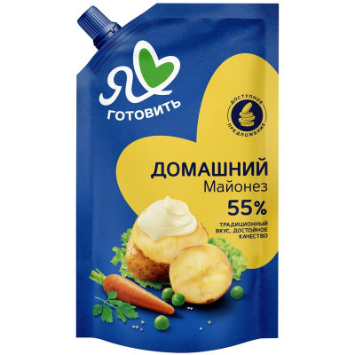 Изображение товара Майонез Я люблю готовить  домашний 55%, 390мл