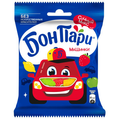 Изображение товара Мармелад Бон Пари Машинки, 75г