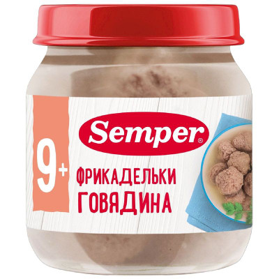 Изображение товара Фрикадельки Semper Говядина с 9 месяцев, 100г