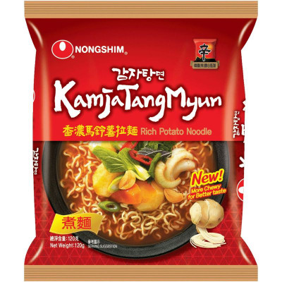 Изображение товара Лапша Nongshim Камджатан со вкусом свиных рёбрышек быстрого приготовления, 120г
