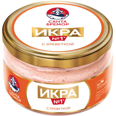 Изображение товара Икра Санта Бремор с креветкой, 180г