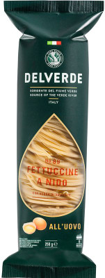 Изображение товара Макароны Delverde Fettuccine allUovo A Nido №89 из твёрдых сортов пшеницы, 250г