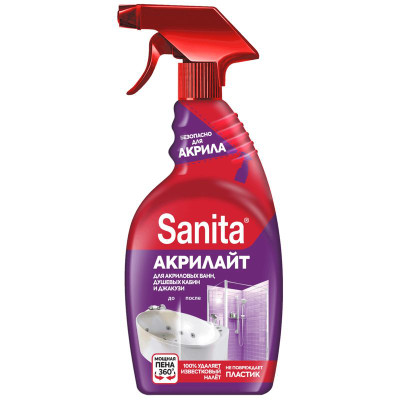 Изображение товара Средство Sanita Акрилайт чистящее для удаления известкового налёта и ржавчины, 500мл