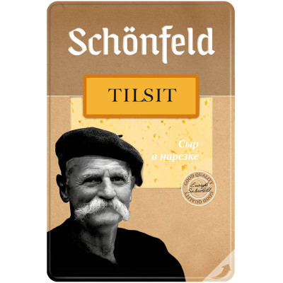 Сыр Schonfeld Тильзитер нарезка 45%, 125г