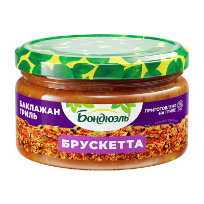 Изображение товара Брускетта Бондюэль Баклажан гриль, 220г