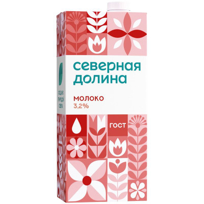 Изображение товара Молоко Северная Долина ультрапастеризованное 3.2% 0.95л