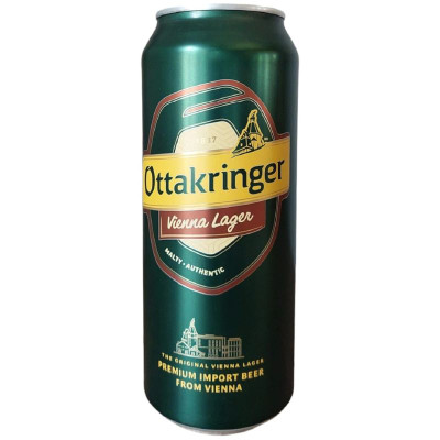 Изображение товара Пиво Ottakringer Vienna Lager светлое пастеризованное фильтрованное 5,4%, 500мл
