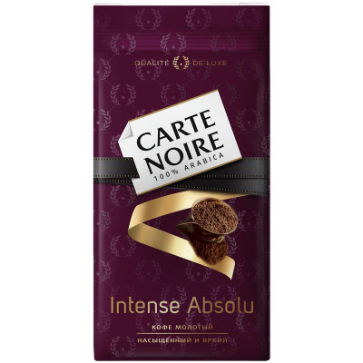 Изображение товара Кофе Carte Noire Intense Absolu натуральный жареный молотый, 230г