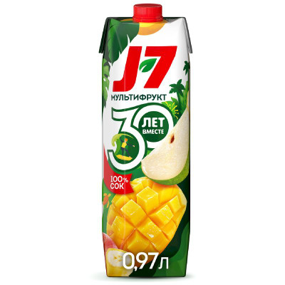 Изображение товара Сок J7 Мультифрукт с мякотью, 970мл