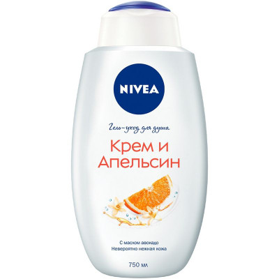 Изображение товара Гель-уход Nivea для душа Крем апельсин, 750мл