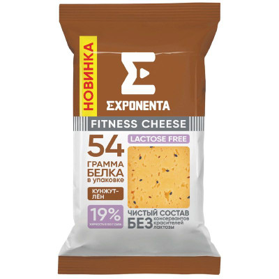 Изображение товара Сыр Exponenta Фитнес Чиз с кунжутом и льном 35%, 180г