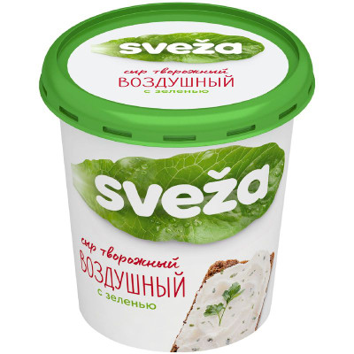 Изображение товара Сыр творожный Савушкин Воздушный с зеленью 60%, 150г