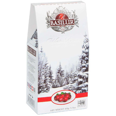 Чай черный Basilur Коллекция Зимние ягоды Барбарис цейлонский байховый, 100г