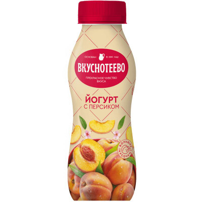 Изображение товара Йогурт Вкуснотеево с персиком 2%, 280г