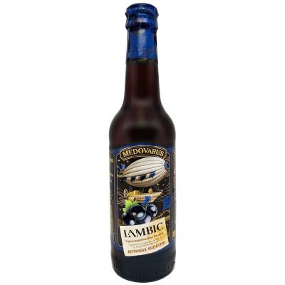 Изображение товара Медовуха Medovarus Черносмородиновый Ламбик непастеризованная фильтрованная 4.8%, 330мл