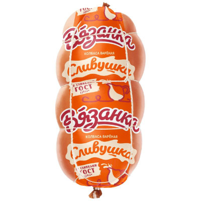 Изображение товара Колбаса Вязанка Сливушка варёная, 375г