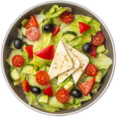 Изображение товара Греческий салат с цитрусовым дрессингом Перекрёсток Select, 210г