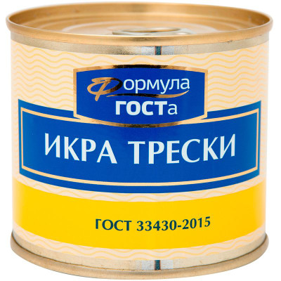 Изображение товара Икра трески Формула ГОСТа стерилизованная, 220г