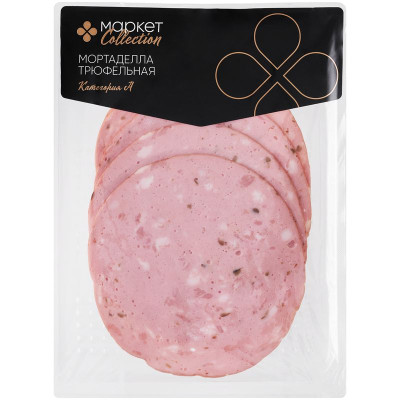 Изображение товара Колбаса Мортаделла трюфельная варёная нарезка Market Collection, 120г