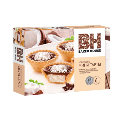 Изображение товара Пирожное Baker House с кокосовой начинкой, 240г