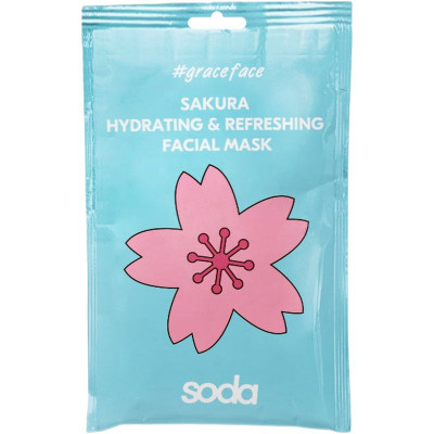 Изображение товара Маска Soda Сакура тканевая для лица увлажняющая и освежающая, 28мл