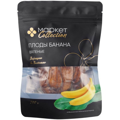 Изображение товара Плоды банана вяленые Маркет Collection, 200г