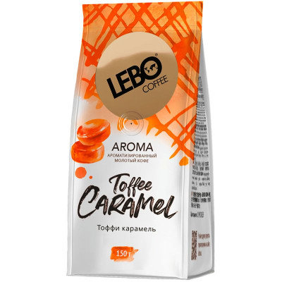 Изображение товара Кофе Lebo Toffee Caramel натуральный жареный молотый с ароматом карамели арабика, 150г