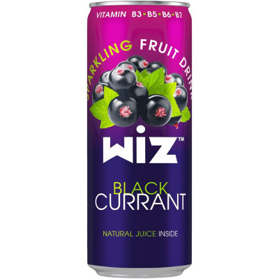 Изображение товара Напиток газированный Wiz Чёрная Смородина сокосодержащий, 330мл