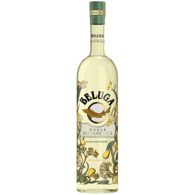 Изображение товара Настойка Beluga Noble Botanicals Груша и Липа в подарочной упаковке с бокалом 30%, 500мл