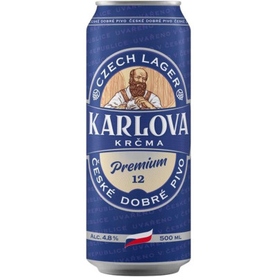Изображение товара Пиво Karlova Krcma Премиум светлое 4.8%, 500мл