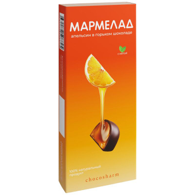 Изображение товара Мармелад желейный Lukomorye Апельсин в шоколаде, 150г