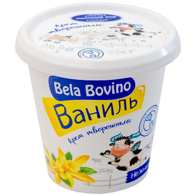 Изображение товара Крем взбитый Bela Bovino с ванилью творожный 3%, 110г