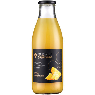Изображение товара Сок ананасовый неосветленный Market Collection, 1л