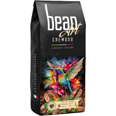 Изображение товара Кофе Bean Art Cremoso жареный в зёрнах, 1кг