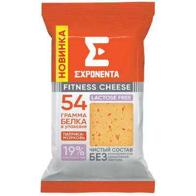 Изображение товара Сыр Exponenta Фитнес Чиз с паприкой и морковью 35%, 180г