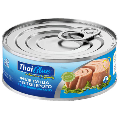 Изображение товара Филе Thai Blue тунца желтоперого в собственном соку, 160г