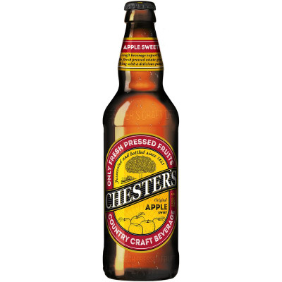 Изображение товара Сидр Chester’s яблочный сладкий газированный 5%, 450мл