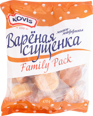 Изображение товара Мини-маффины Kovis с варёной сгущёнкой, 470г