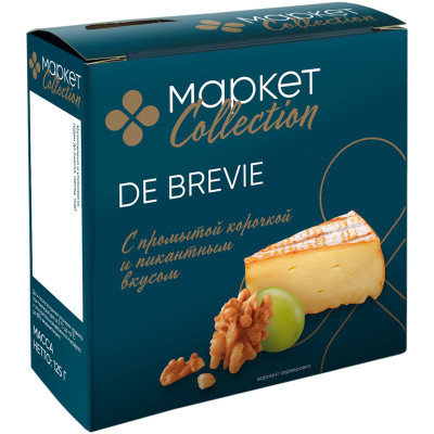 Изображение товара Сыр Де Бреви мягкий 55% Маркет Collection, 125г