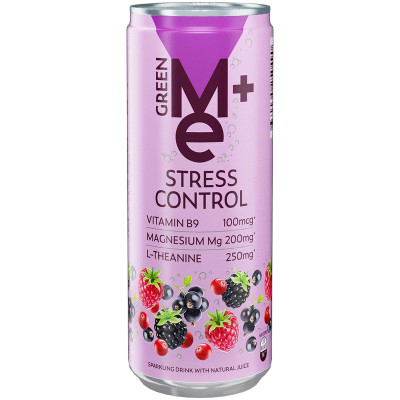 Изображение товара Напиток газированный GreenMe Plus Protect Stress Control, 330мл