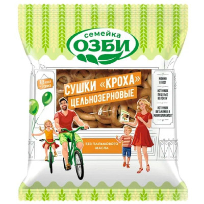 Изображение товара Сушки Семейка Озби Кроха цельнозерновые, 200г