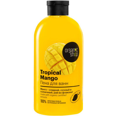 Изображение товара Пена Organic Shop Tropical Mango для ванн, 500мл