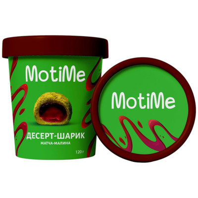 Изображение товара Десерт-шарик Motime Матча-малина замороженный, 120г