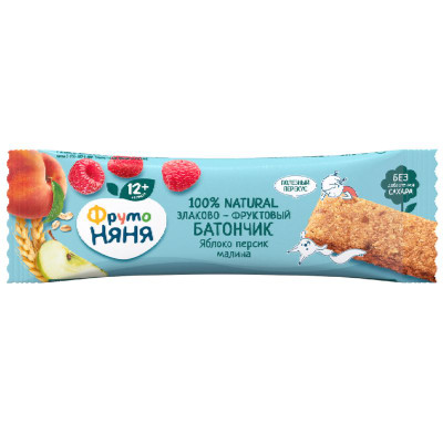 Изображение товара Батончик ФрутоНяня яблоко-персик-малина с 12 месяцев, 25г