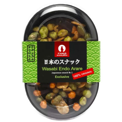 Изображение товара Снек Tako Samurai Васаби Эндо Арарэ японский, 90г